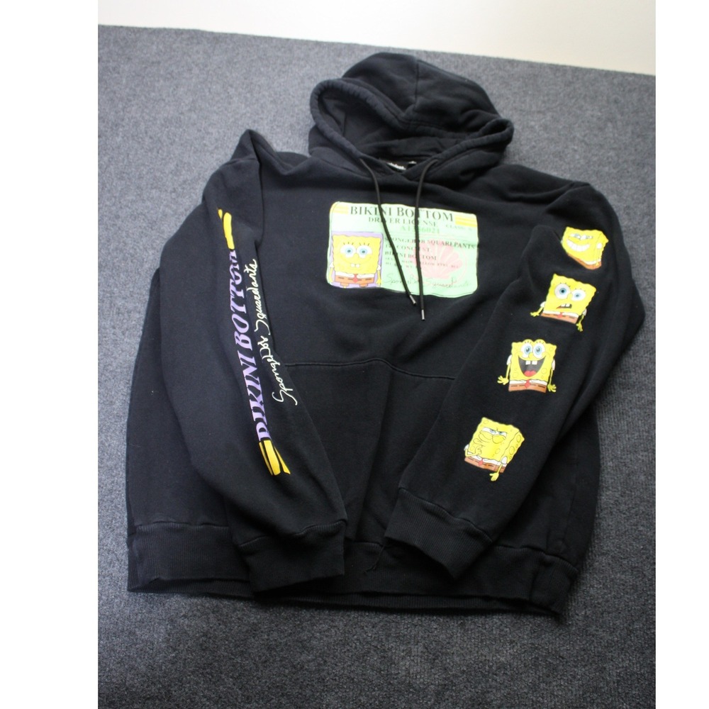 Nickelodeon Spongebob Squarepants Bikini Bottom Hoodie Black XL Mens